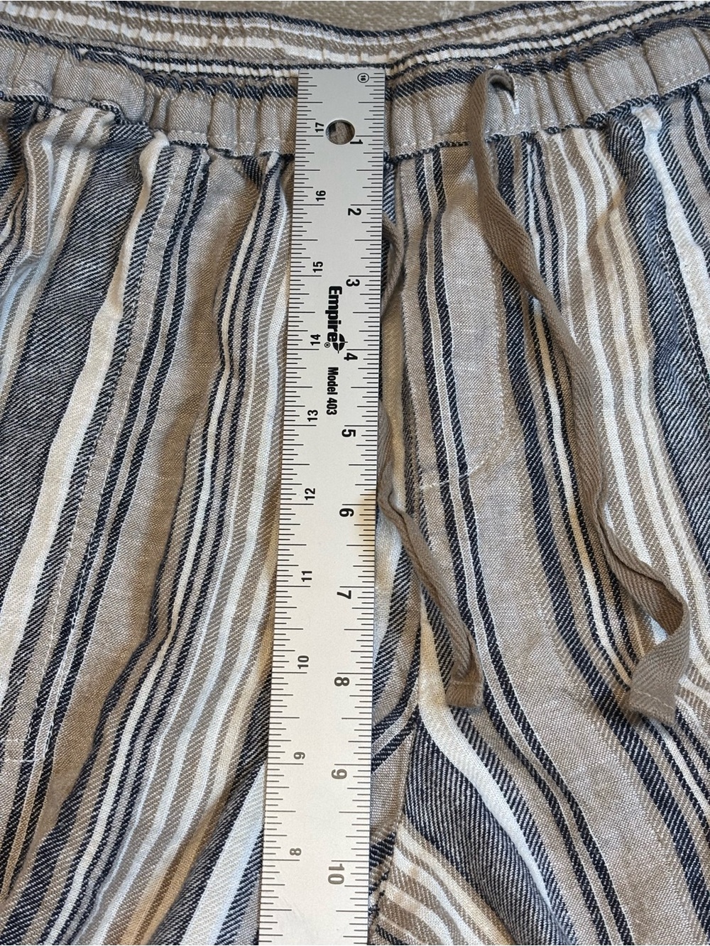 Casa Cabana Striped Linen Wide Leg Crop Pants Medium EUC
. - Picture 10 of 13